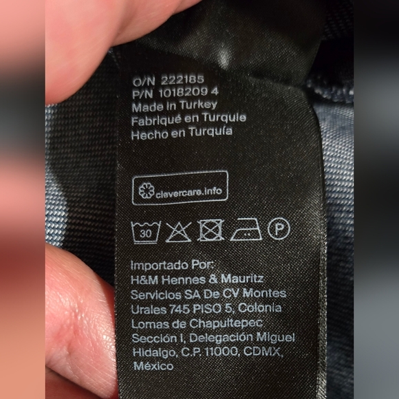 COS Denim Utility Dark Wash Cargo Front Pockets Luxury Durable Dress Size 6 - Picture 11 of 16